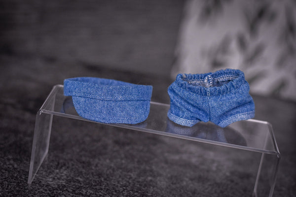 Denim Shorts & Visor